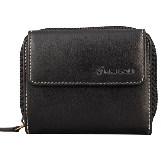 Rainbow Mini Flap Wallet - Black