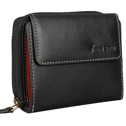 Rainbow Mini Flap Wallet - Black