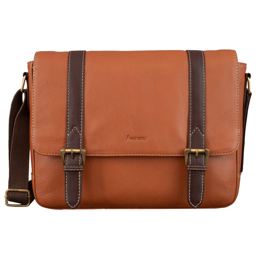 Messenger Laptop Bag - Tan