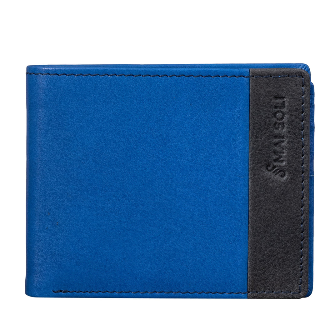 Antique Slim Bi-fold Wallet 4 - Blue