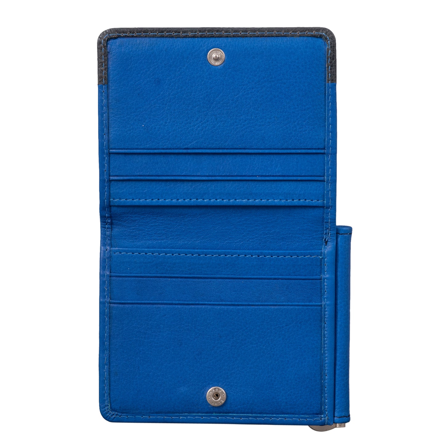 Antique Multi-purpose Money Clip Wallet - Blue