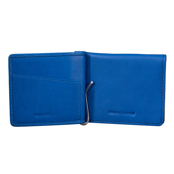 Antique Multi-purpose Money Clip Wallet - Blue