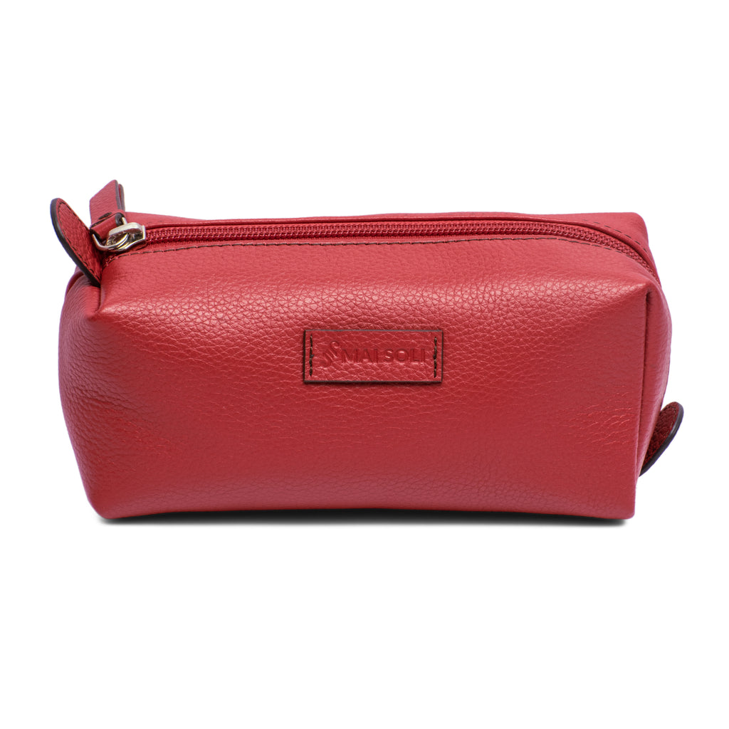 Personalized Signature Leather Cosmetic Bag | Mark and Graham