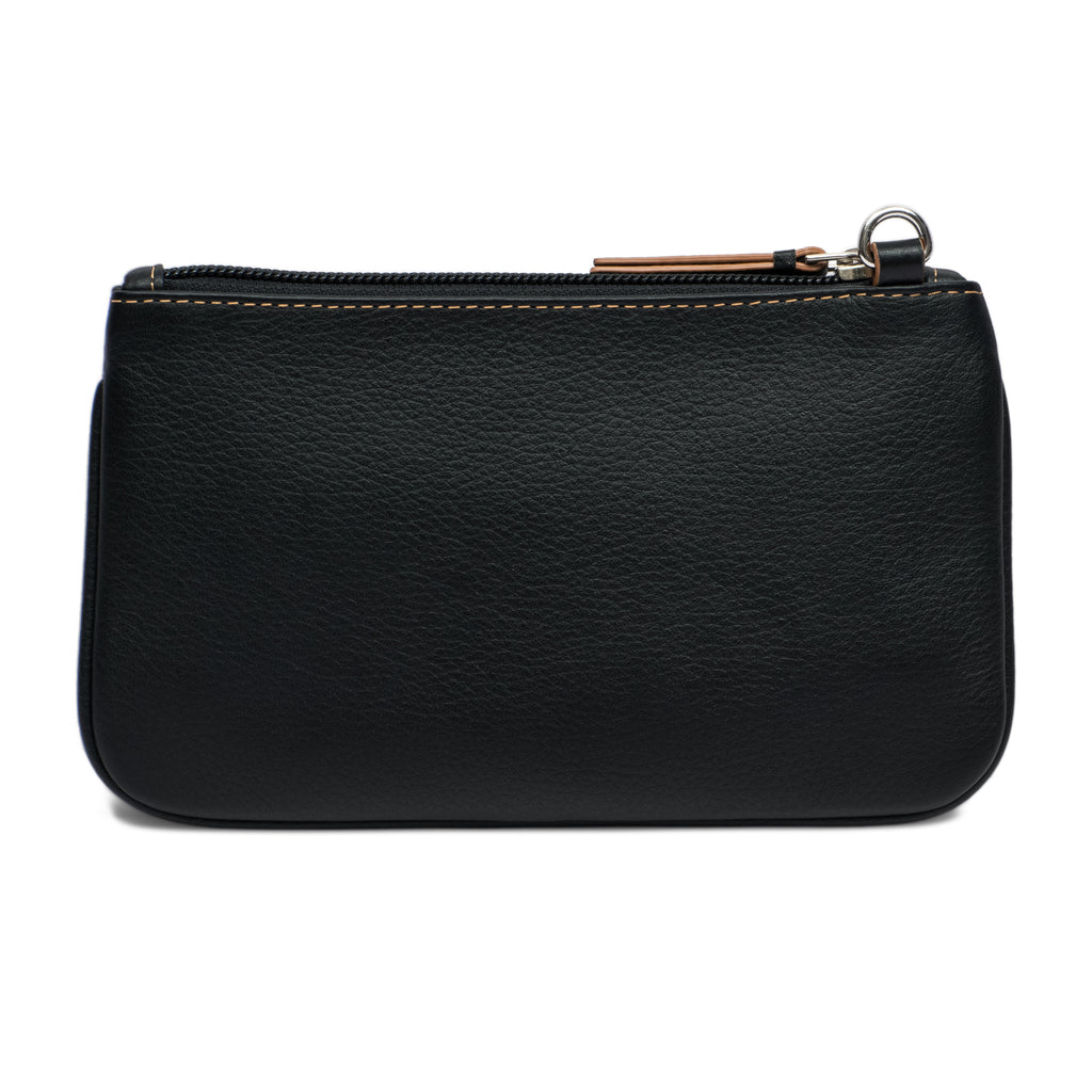 Black Purse Clutch, Personalized Leather Pouch | Mayko Bags