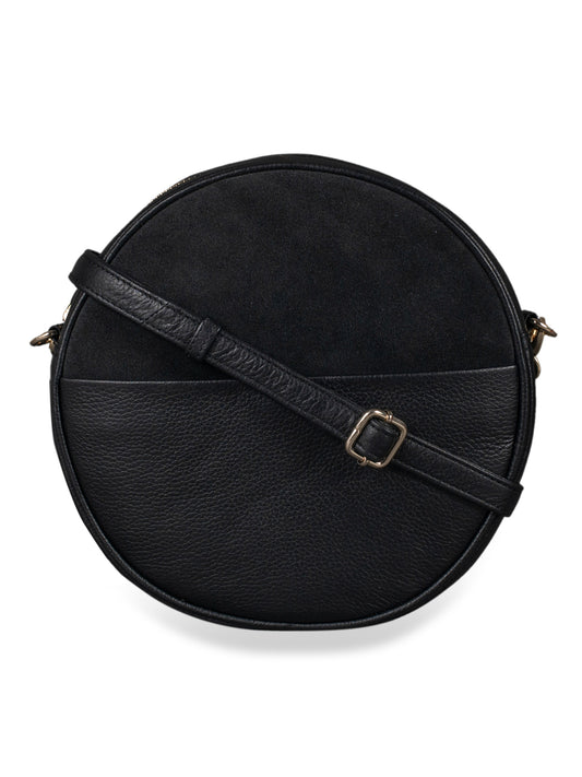 Luca Leather Crossbody Bag - Black