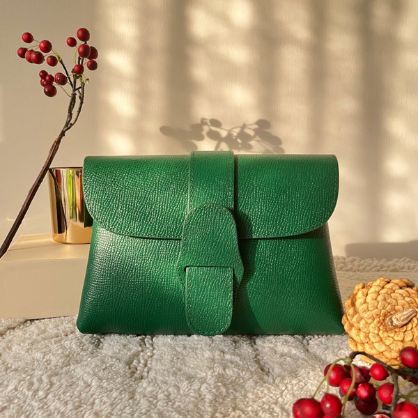 Claire Mini Envelope Clutch - Forest Green