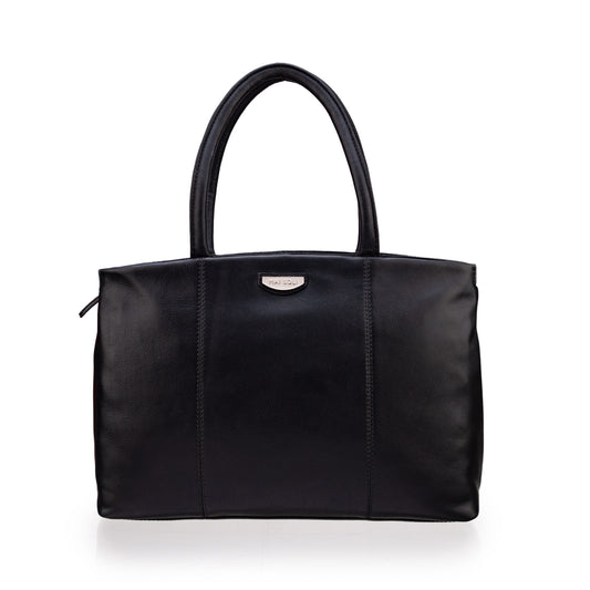 Roma Square Tote Bag - Black