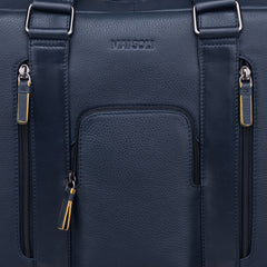 Chester Double Zip Laptop Bag - Navy Blue – Mai Soli