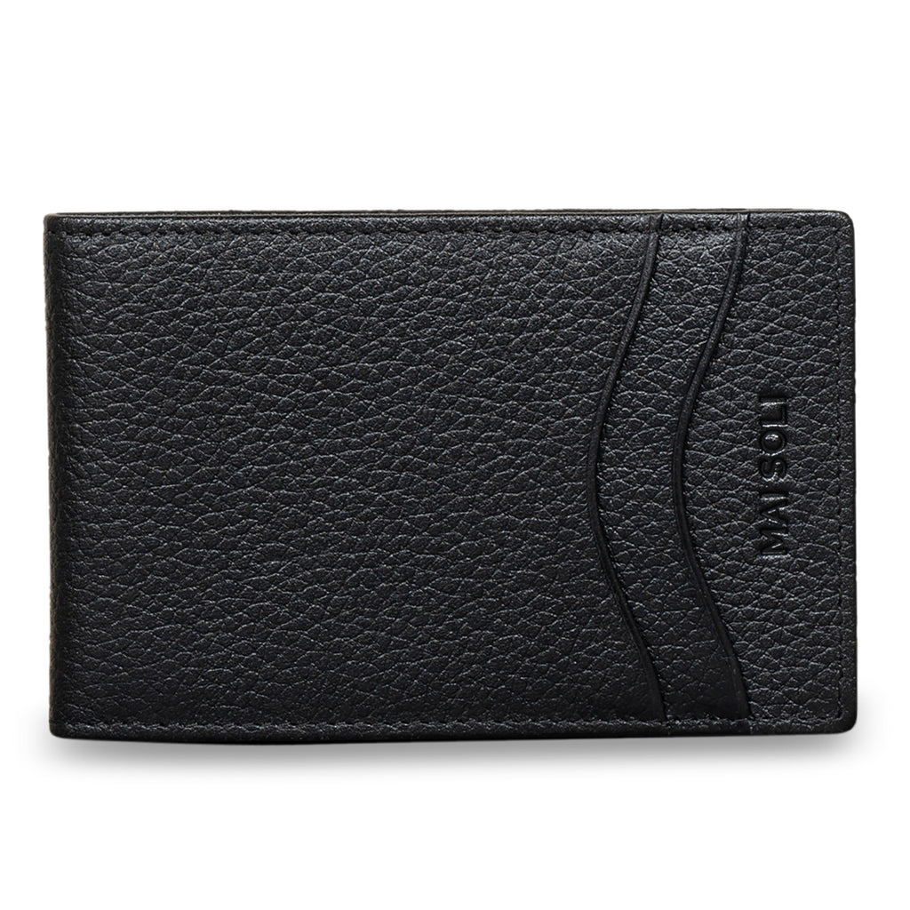 Dollaro RFID Protected Money Clip Wallet - Black