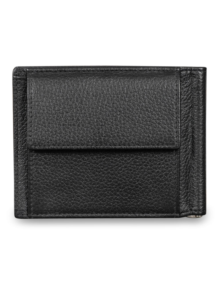 Dollaro RFID Protected Money Clip Wallet with Coin Pocket - Black