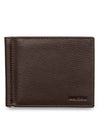 Dollaro RFID Protected Money Clip Wallet And Card Holder - Brown