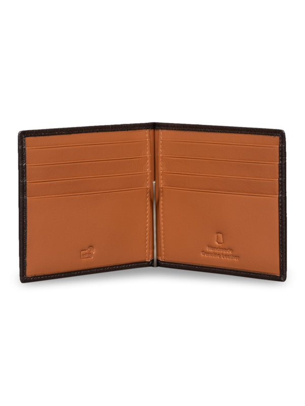 Dollaro RFID Protected Money Clip Wallet And Card Holder - Brown / Tan